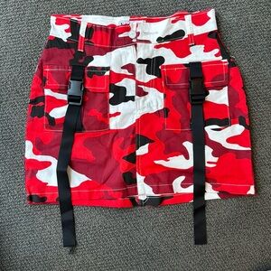 Red, Black, and white cameo skirt!!
